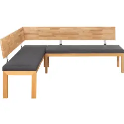 Eckbank 171/208 cm in Anthrazit, Eichefarben