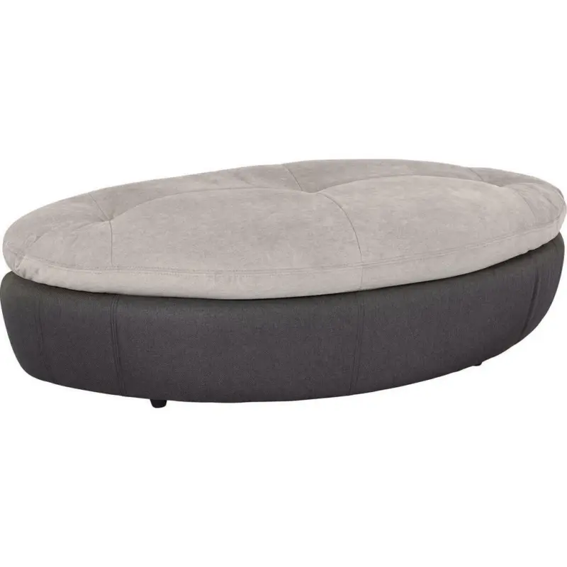 Hocker in Textil Grau, Schwarz