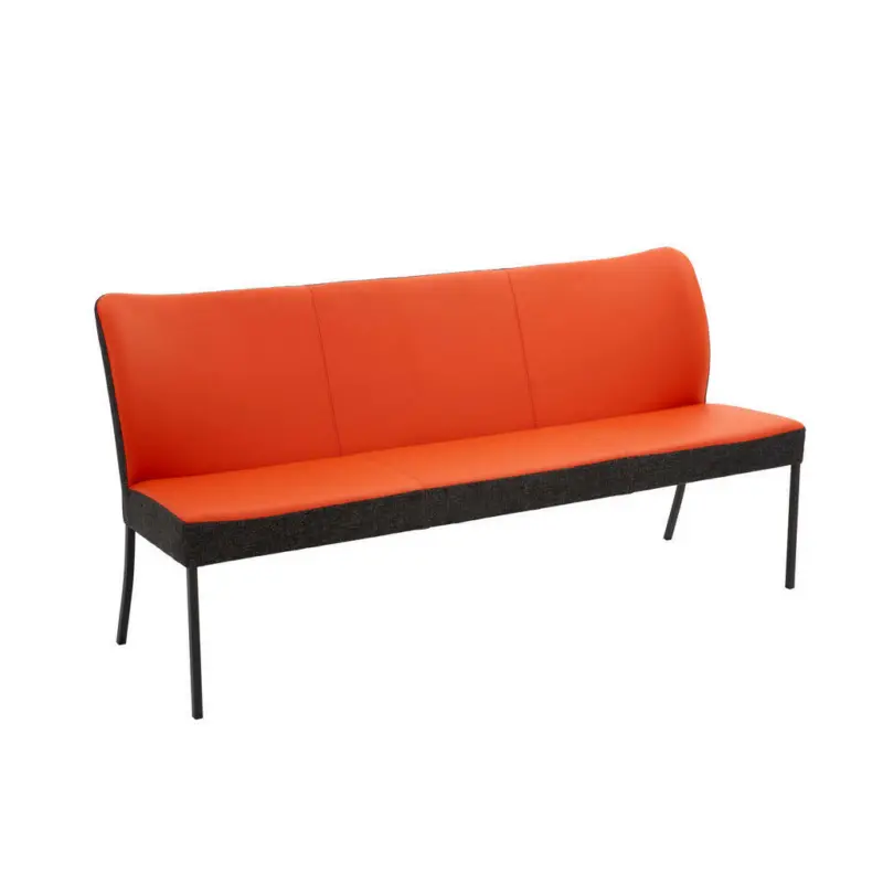 Sitzbank 280/89/65 cm in Anthrazit, Orange