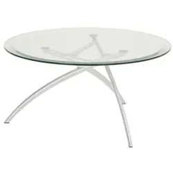 Couchtisch in Metall, Glas 90/90/44 cm