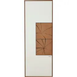 Hängeelement in Weiß, Eichefarben