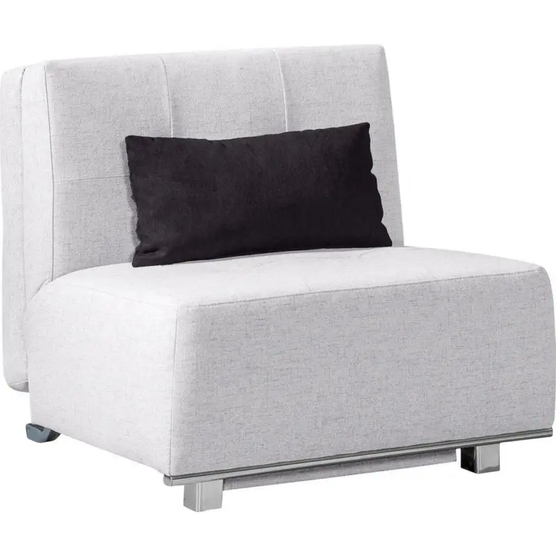 Schlafsessel in Flachgewebe Weiß, Hellgrau