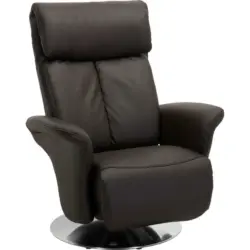 Relaxsessel in Leder Anthrazit