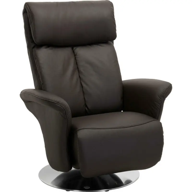Relaxsessel in Leder Anthrazit
