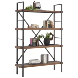 Regal 120/172/35 cm Naturfarben, Schwarz