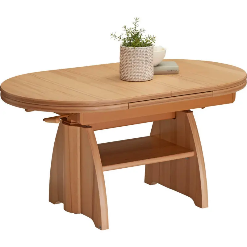 Couchtisch in Metall, Holzwerkstoff 110-130,5/65/56-75 cm