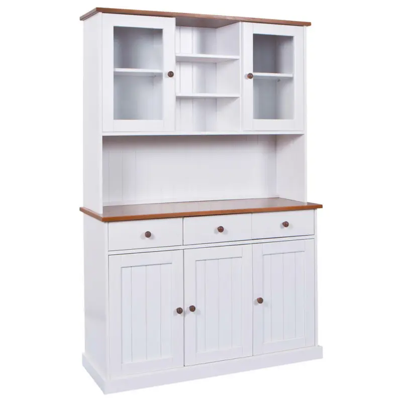 Kredenz in massiv Kiefer Weiß