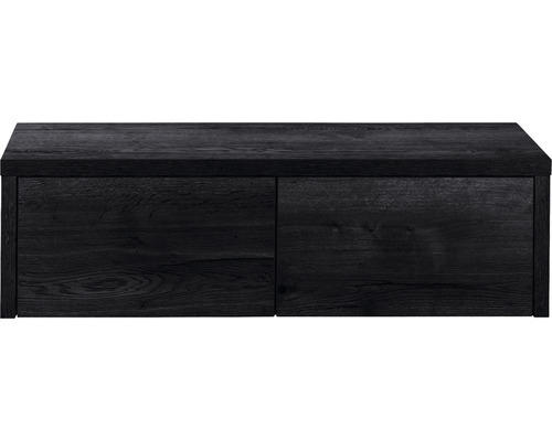 Waschbeckenunterschrank Sanox Bloxx 35x120x45 cm mit Waschtischplatte black oak