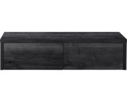 Waschbeckenunterschrank Sanox Bloxx 35x140x45 cm mit Waschtischplatte black oak