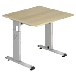 Schreibtisch 80/80/65-85 cm in Eichefarben