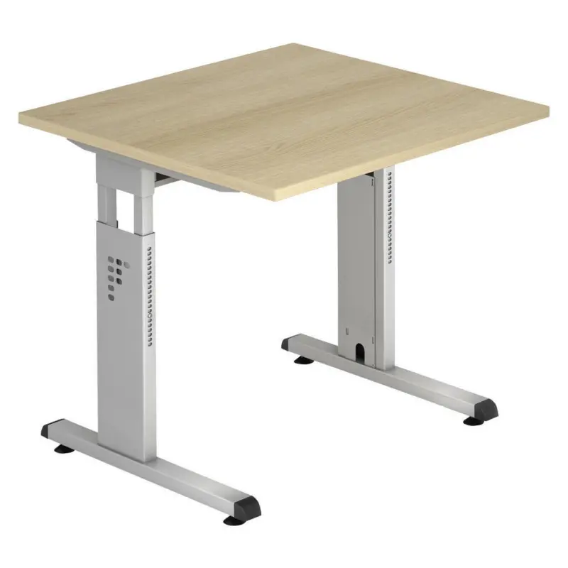 Schreibtisch 80/80/65-85 cm in Eichefarben