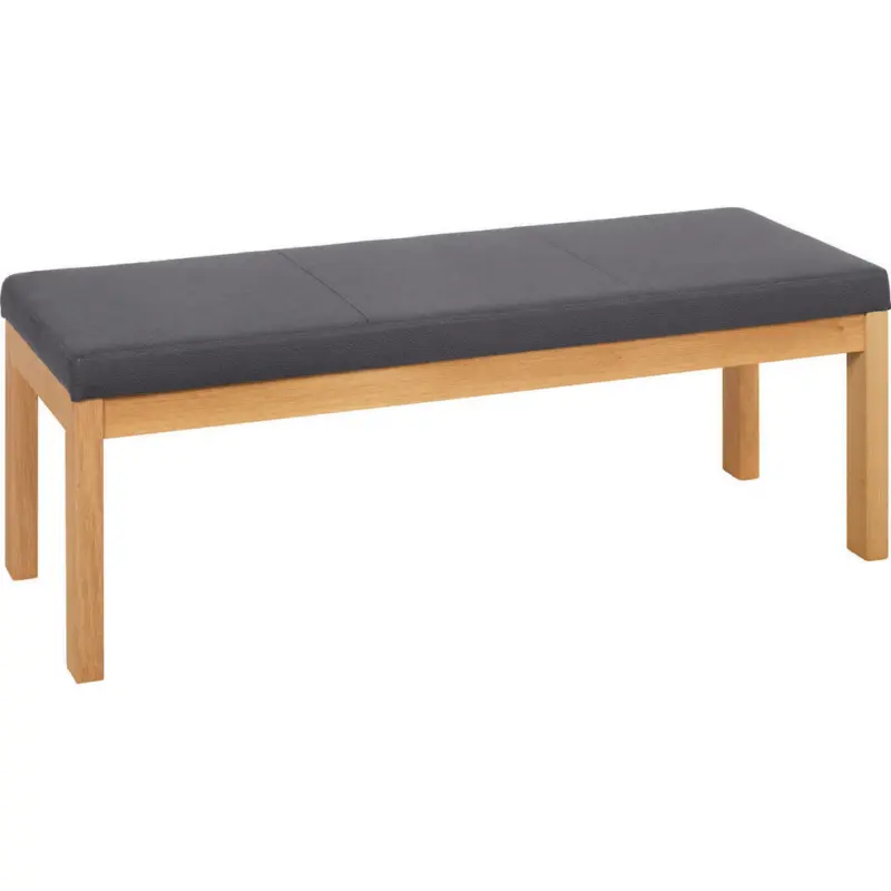 Hockerbank 150/49/45 cm in Anthrazit, Eichefarben