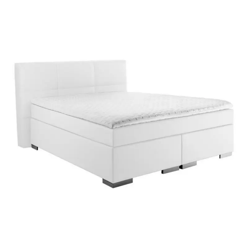 Boxspringbett 140/200 cm in Wei&szlig;