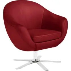 Sessel in Echtleder Rot