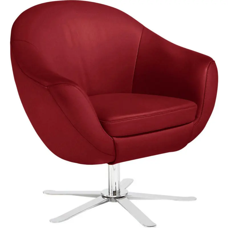 Sessel in Echtleder Rot