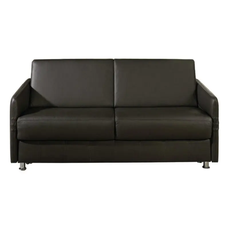 Schlafsofa in Echtleder Braun