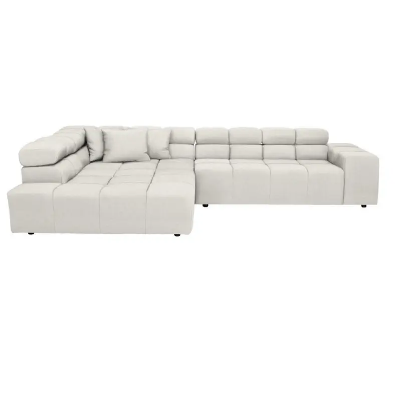 Ecksofa in Flachgewebe Beige