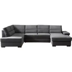 Wohnlandschaft in Flachgewebe Anthrazit