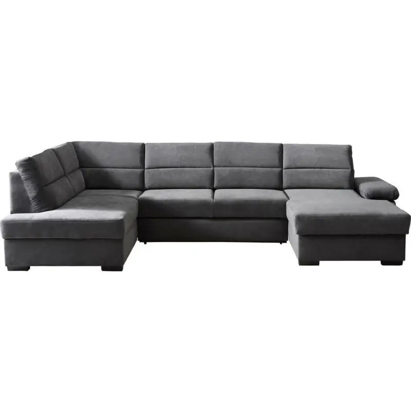 Wohnlandschaft in Flachgewebe Anthrazit