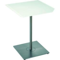 Beistelltisch in Metall, Glas 40/40/50 cm