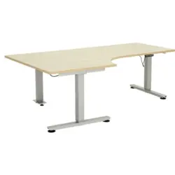 Schreibtisch höhenverstellbar, seitenverkehrt montierbar