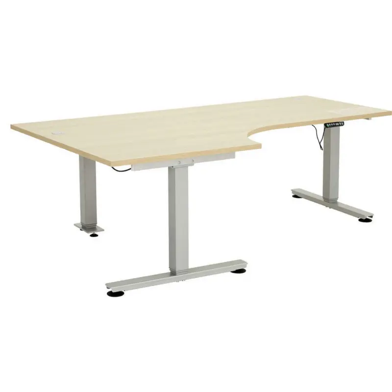 Schreibtisch höhenverstellbar, seitenverkehrt montierbar