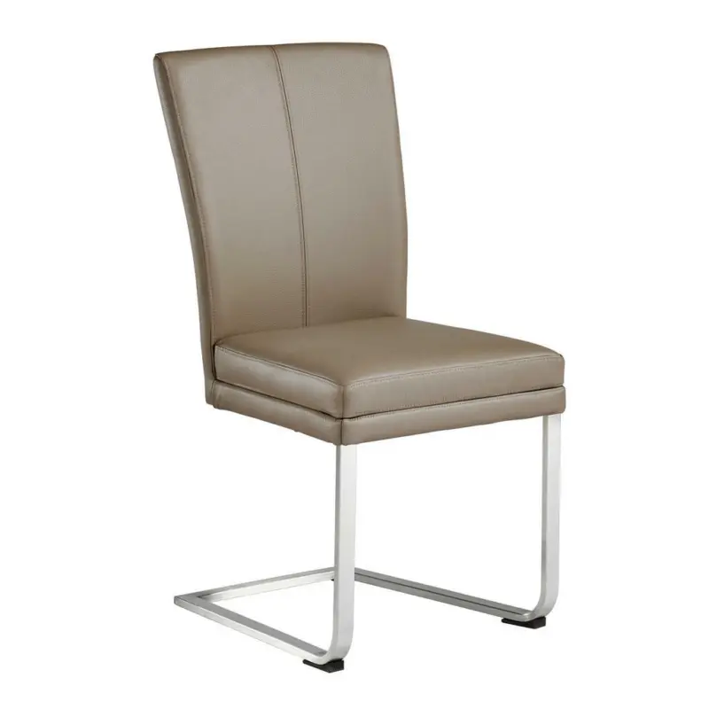 Schwingstuhl in Edelstahl Echtleder pigmentiert