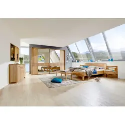 Schlafzimmer 180/200 cm in Eichefarben