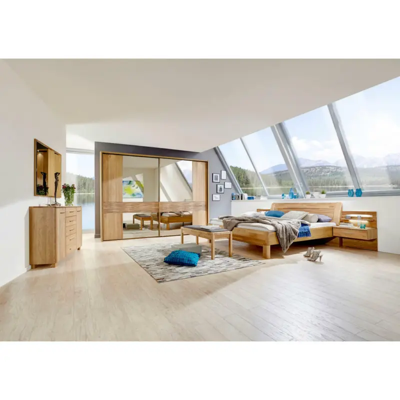 Schlafzimmer 180/200 cm in Eichefarben