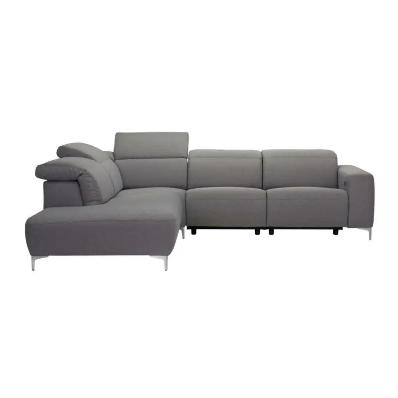Ecksofa in Flachgewebe Grau