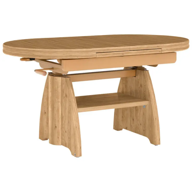 Couchtisch in Metall, Holzwerkstoff 110-130,5/65/56-75 cm