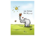 Hornbach Postkarte Ich denk an dich Elefant 10,5x14,8 cm