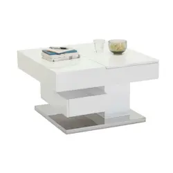 Couchtisch in Metall, Holzwerkstoff 75/75/45 cm