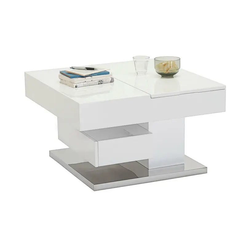 Couchtisch in Metall, Holzwerkstoff 75/75/45 cm