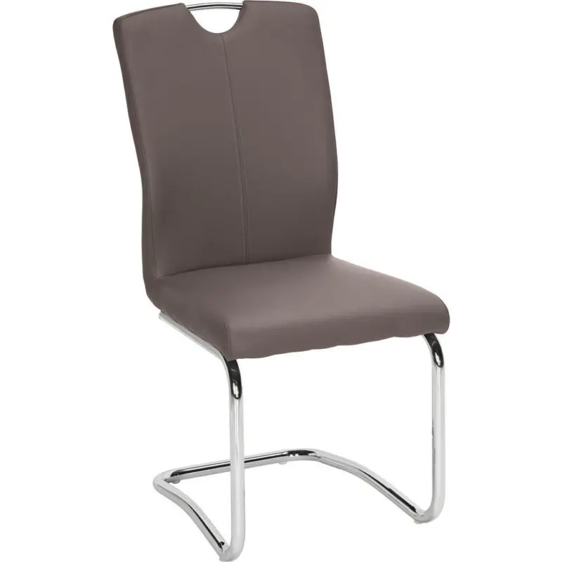 Schwingstuhl in Stahl Lederlook