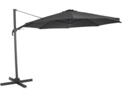 Ampelschirm Sonnenschirm Siena Garden California N+ 350 cm Polyester Anluminium anthrazit Handkurbel wasserabweisend Rund