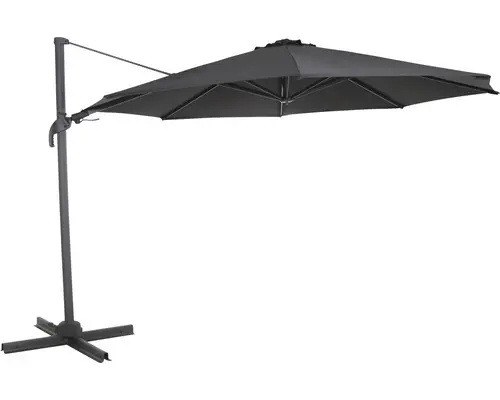 Ampelschirm Sonnenschirm Siena Garden California N+ 350 cm Polyester Anluminium anthrazit Handkurbel wasserabweisend Rund