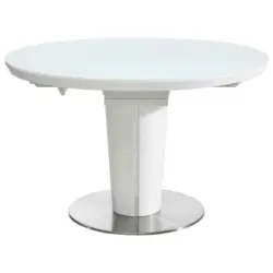 Esstisch in Metall, Glas, Holzwerkstoff 120-160/120/76 cm
