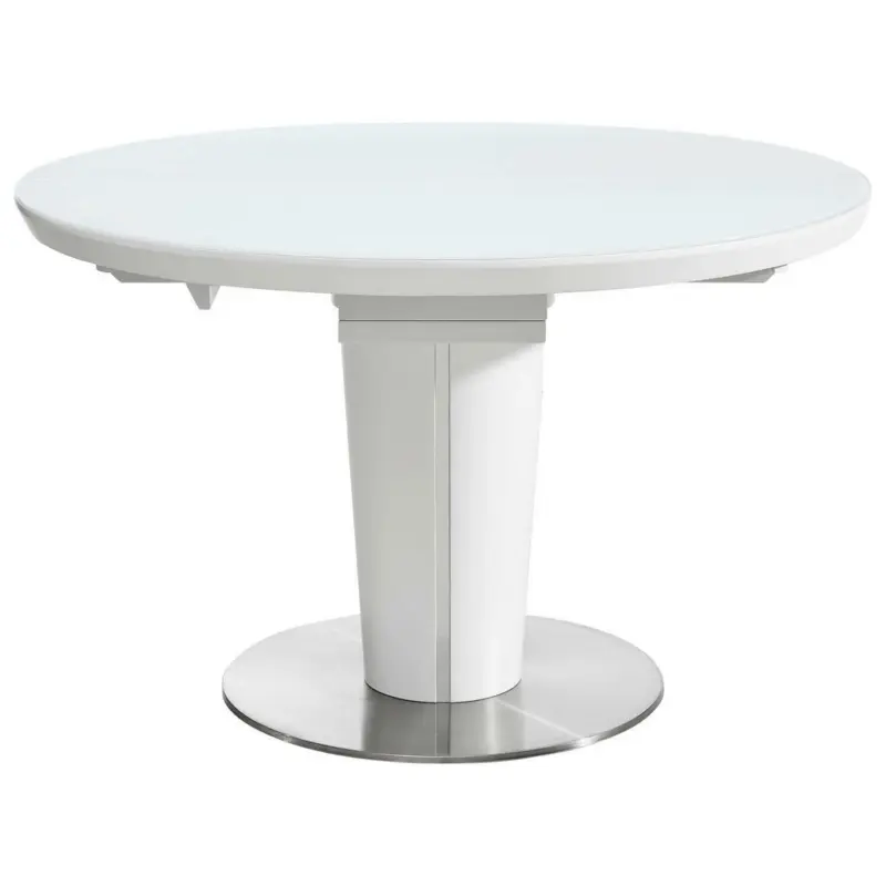 Esstisch in Metall, Glas, Holzwerkstoff 120-160/120/76 cm