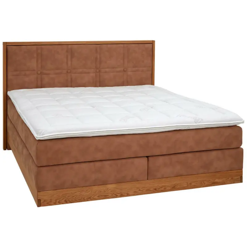 Boxspringbett 180/200 cm in Eichefarben, Hellbraun