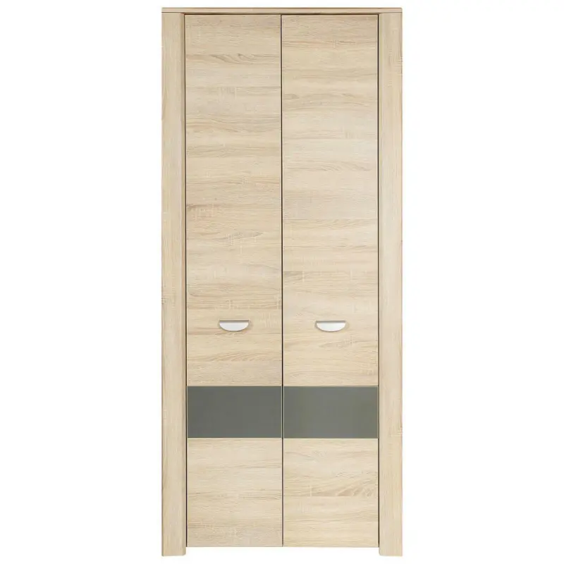 Drehtürenschrank in Anthrazit, Sonoma Eiche