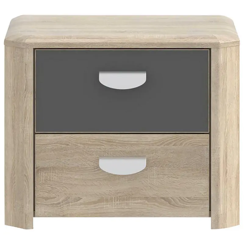 Nachtkästchen in Anthrazit, Sonoma Eiche