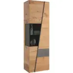 XXXLutz Lauterach - Ihr M&ouml;belhaus bei Bregenz Vitrine in furniert Wildeiche Grau, Eichefarben