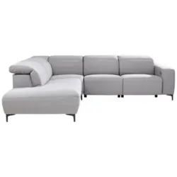 Ecksofa in Flachgewebe Grau