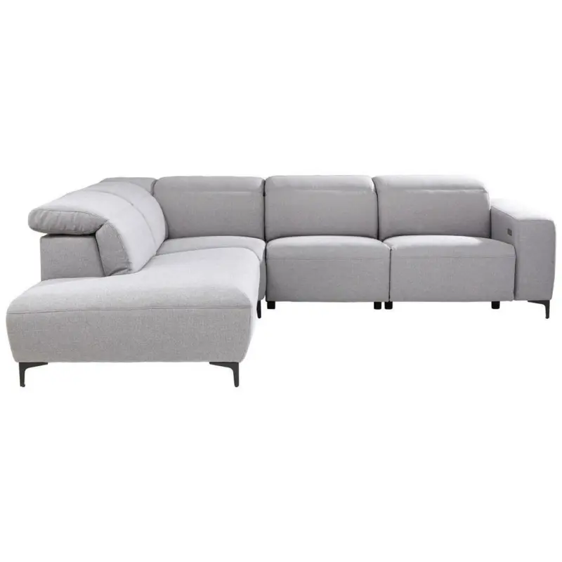 Ecksofa in Flachgewebe Grau