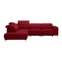 Ecksofa in Flachgewebe Rot
