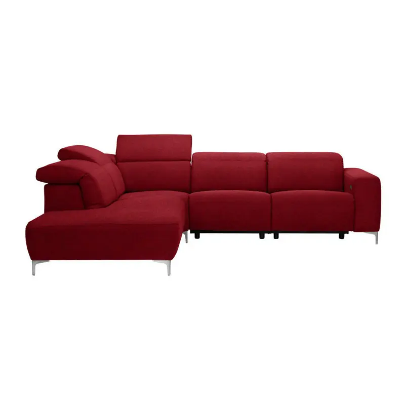 Ecksofa in Flachgewebe Rot