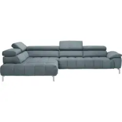 Ecksofa in Chenille Grau