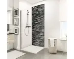 Hornbach Duschrückwand Schulte ExpressPlus Decodesign 1000x2100x3 mm Dekor Stein Verblender anthrazit