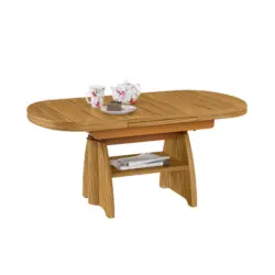 Couchtisch in Metall, Holzwerkstoff 125-165,5/71/56-75 cm